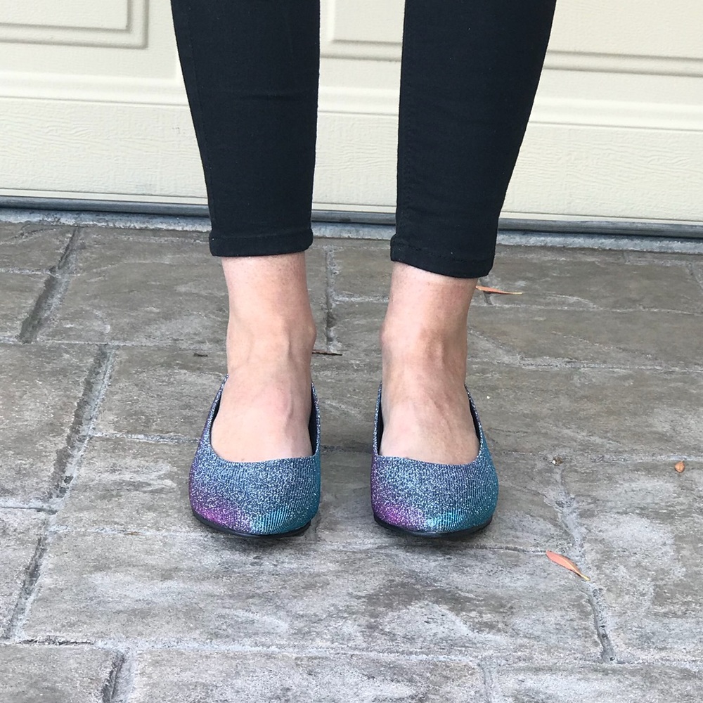 Midnight Glitz Multicolor Comfortable Ballet Flats - Picture 3 of 8